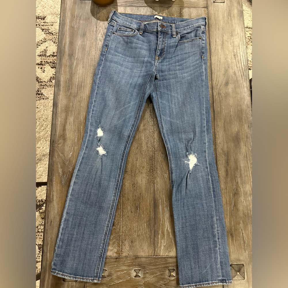 J.Crew Women's Blue Distressed Jeans